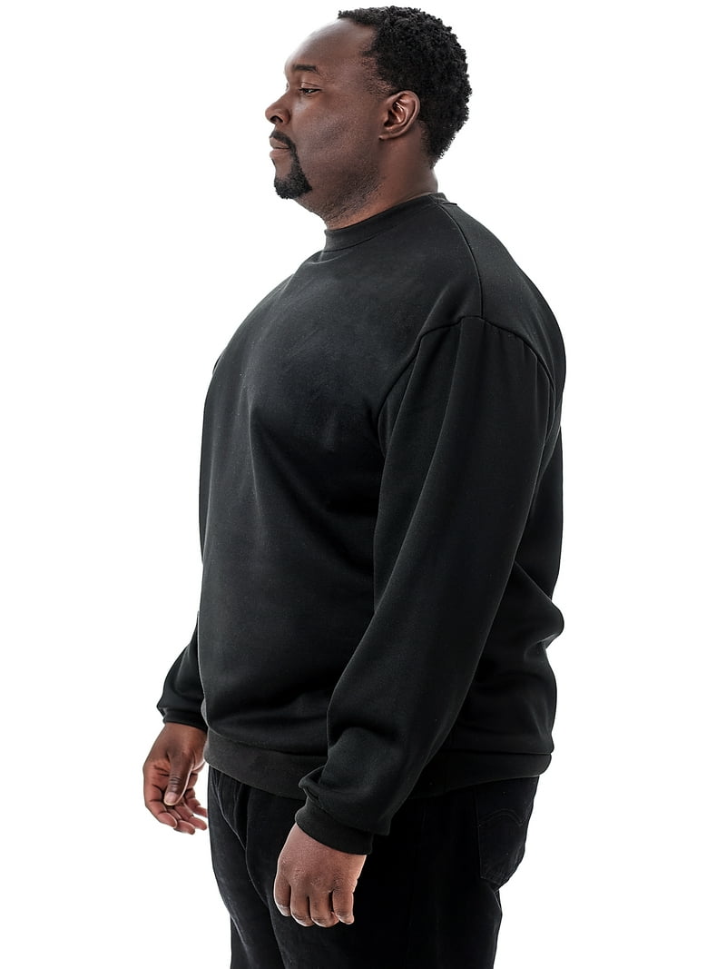 JC DISTRO USA-made Men's Big Size Mid-Weight Fleece Crewneck