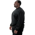 thumbnail image 3 of JC DISTRO USA-made Men's Big Size Mid-Weight Fleece Crewneck Sweatshirt Black Big2XL, 3 of 4