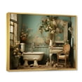 thumbnail image 2 of Designart "Bathroom Toilet Vintage beauty III" Bath & Laundry Floater Framed Wall Art Living Room, 2 of 7