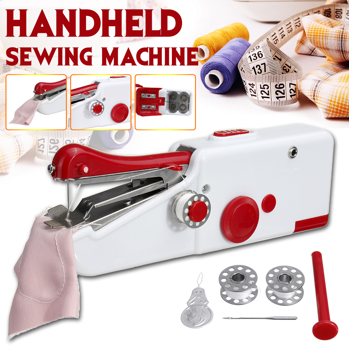 Mini Portable Handy Stitch Fabric Sewing MachineNeedle Sewing Machine