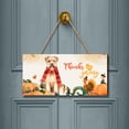 thumbnail image 2 of Happy Thanksgiving Soft Coated Wheaten Terrier with Turkey Pumpkins Autumn Vibes Landscape Wood Sign Wheatie Dog Lover Hanging Wall Home Decor - 12018, 2 of 5