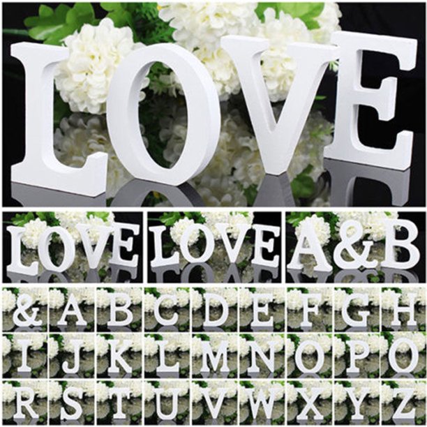 Creative Wood Wooden Letters Alphabet Word Bridal Wedding Party Home Decor Walmart Com Walmart Com