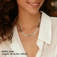 thumbnail image 4 of FindChic Herringbone Necklace for Women Stainless Steel Layered Choker Adjustable Snake Chains Birthday Mothers Day Jewelry Gifts Her Mom Wife Lady Female Adults Age Ideas, 3mm/18inch, 4 of 9