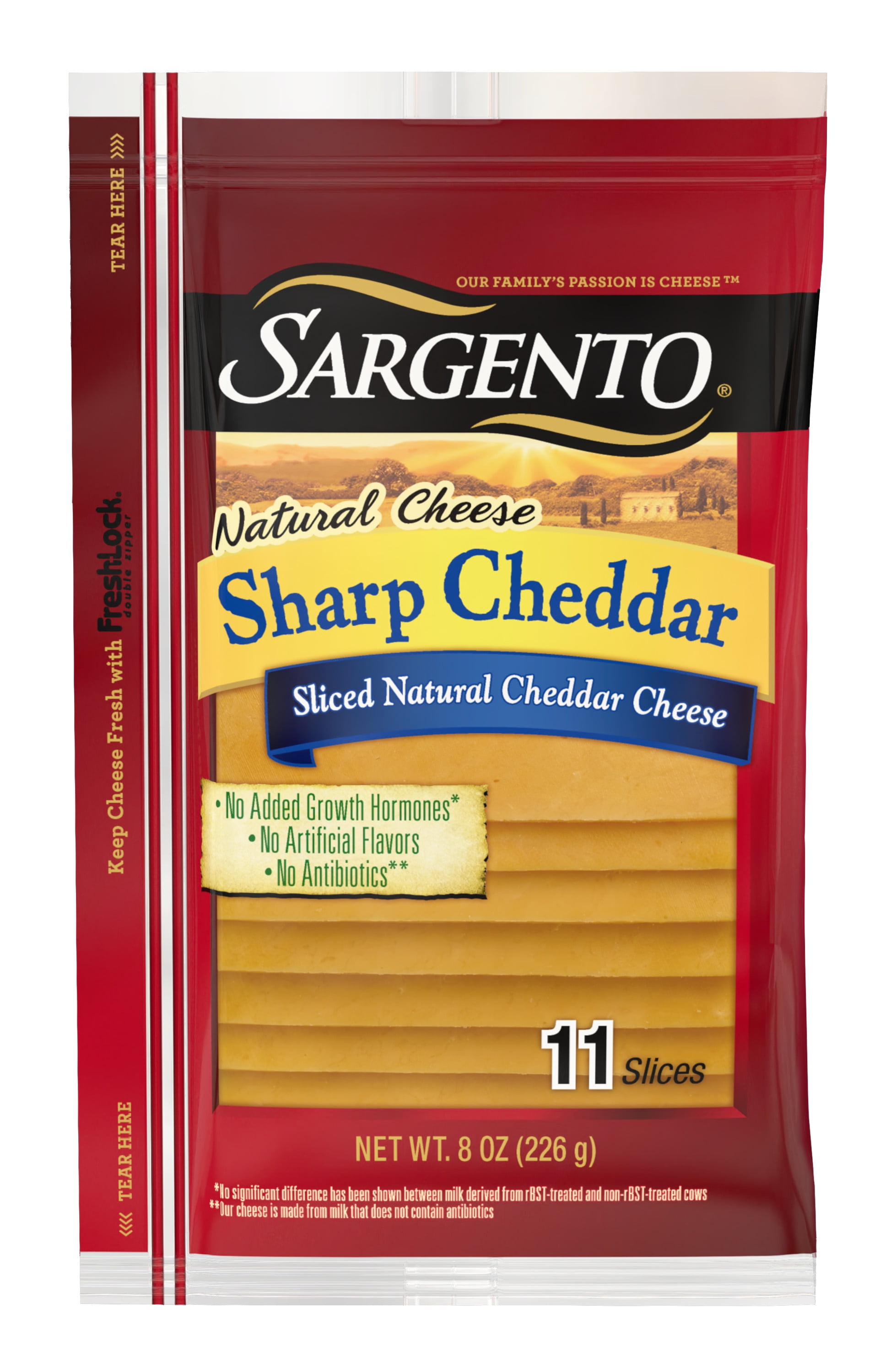 Sargento, Natural Sharp Cheddar Cheese, 8 Oz., 11 Count