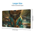 thumbnail image 2 of Naloa Creekside Meditating Puppy Gaming Mouse Pad Large Mouse Mat Long Extended Desk Pad Non-Slip Rubber Mice Pads Stitched Edges Thin Pad (16x29.5 Inch), 2 of 8