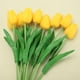 thumbnail image 5 of 10 piezas ramo artificial Mini simulación tulipán decoración de boda amarillo JShteea Libre de BPA, 5 of 8