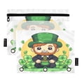 thumbnail image 2 of St-patrick's Day Man 2 Pack Pencil Pouches Zipper Pencil Case 3 Ring Pencil Pouch Cosmetic Bag, 2 of 6
