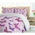 thumbnail image 5 of Ambesonne Hippie Duvet Cover Set, Butterflies Colors, King, Pink Purple, 5 of 6