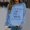 Light Blue, variant on Women's Fashion Casual Solid Color Loose Long Sleeve Letter I'm Not For Everyone Print Round Neck Hoodie Dz Sweatshirt Graphic Jogging Suit Light Peach Sweatshirt Baggy Shirt Casual Hoodies Women Cool