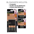 thumbnail image 2 of Duracell Cargador con 8 Pilas Aa 2500mah 1.2v + 4 Pilas Aaa 900mah 1.2v Recargables, 2 of 5