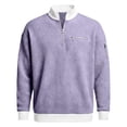thumbnail image 7 of Nokdvo Mens Quarter Zip Pullover Waffle Long Sleeve Pullovers with Pockets Mock Neck Shirt Textured Thermal Workout Relaxed Fit Fashion Winter Golf Pullover Sweater,Purple 4XL, 7 of 7
