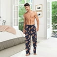 thumbnail image 5 of HPINK-T Christmas Gingerbread Man Men's Pajama Pants Super Soft Sleep Lounge Pants Pjs Bottoms with Pockets, 5 of 6
