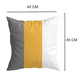 thumbnail image 5 of Juego de Fundas de Almohadas Estampadas Labg 45 × 45 Cm 4 Piezas colores Amarillo/Blanco/Gris, 5 of 5