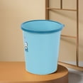thumbnail image 5 of Kitchen Trash Can, Step-On Garbage Can with Lid, Tall Kitchen & Bathroom Trash Can, Small Office Waste Bin, Blue - Xuniizn, 5 of 7