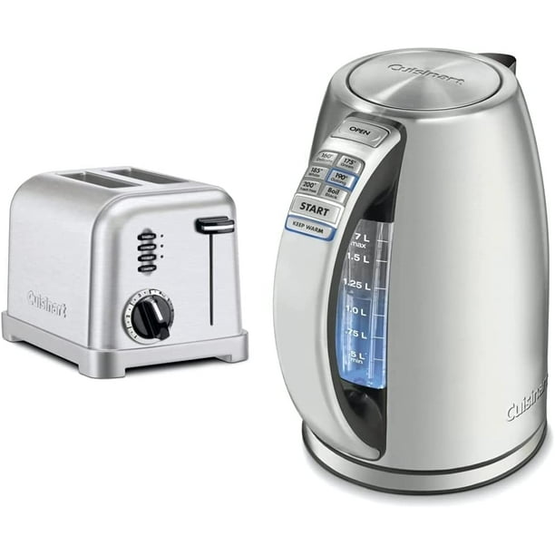 Cuisinart CPT160 Metal Classic 2Slice Toaster, Brushed Stainless & CPK17P1 Electric Cordless