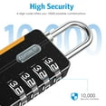 thumbnail image 5 of Locks for Locker, AMIR 4 Digit Code Resettable Padlock for Locker Luggage Fence Toolbox Storage Box School Gym 4 Packs, 5 of 9