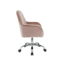 thumbnail image 4 of Home Square 2 Piece Swivel Velvet Office Chair Set in Dusky Rose, 4 of 7