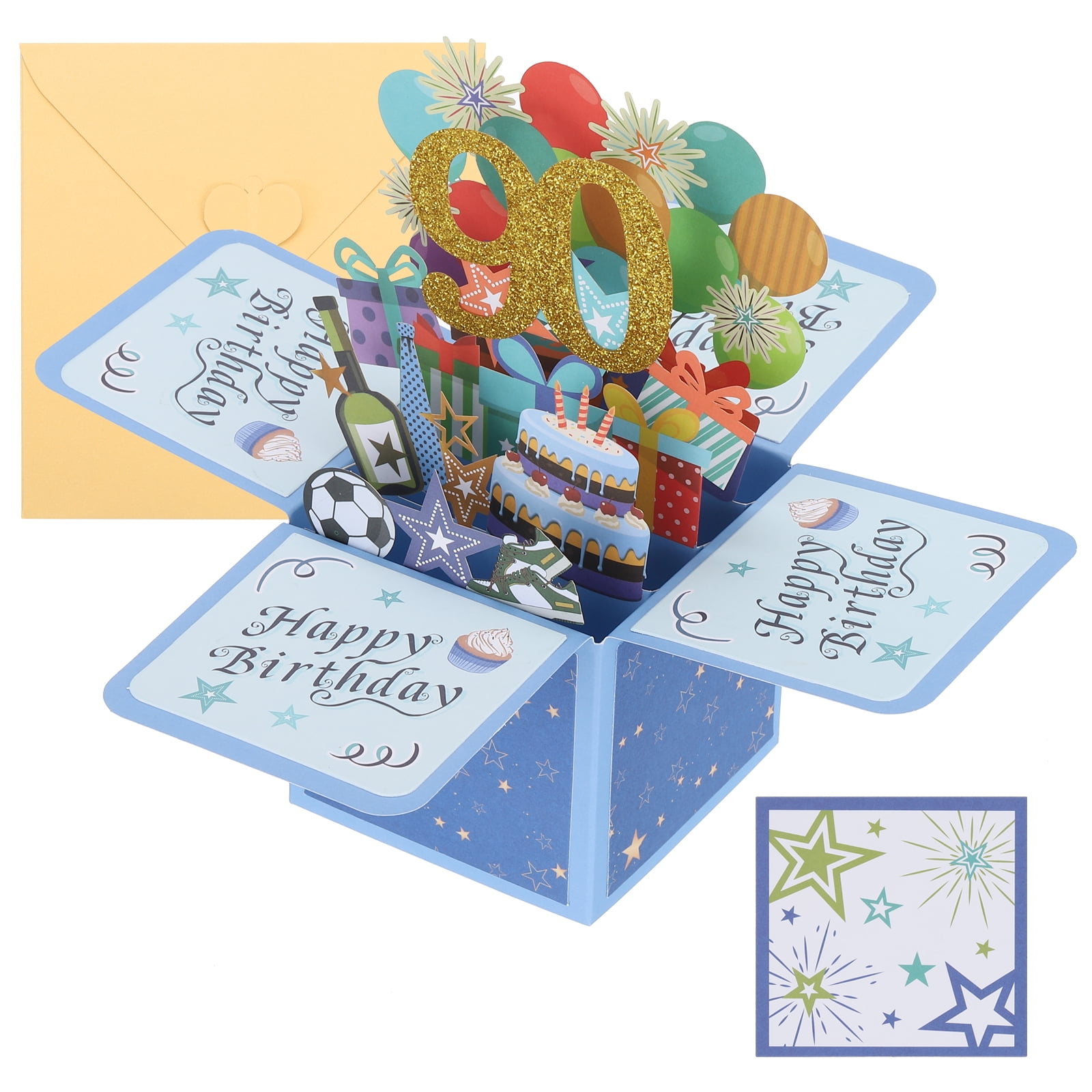 LUKRA Organiseur de cartes de luxe avec 12 intercalaires, 20 notes, 20 enveloppes, boîte de rangement pour cartes d'anniversaire, cartes de vœux, cartes décoratives, 24,6 x 15,2 x 19,1 cm