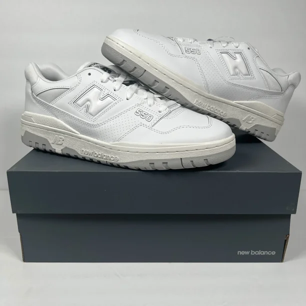 Men's Size 11.5 - New Balance 550 White Grey - Brand New