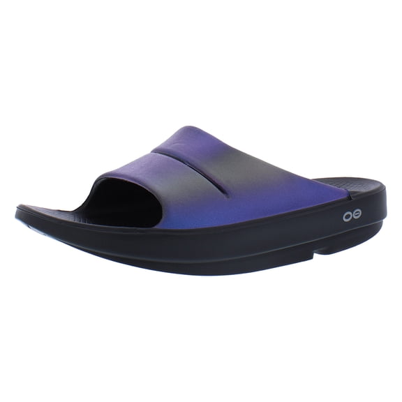 OOFOS Ooahh Luxe Womens Shoes Size 6, Color: Midnight Spectre