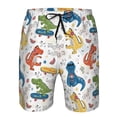 thumbnail image 4 of Kdxio Dinosaur (2) Pattern Mens Casual Shorts - Drawstring Summer Beach Sports Shorts for Men, 4 of 9
