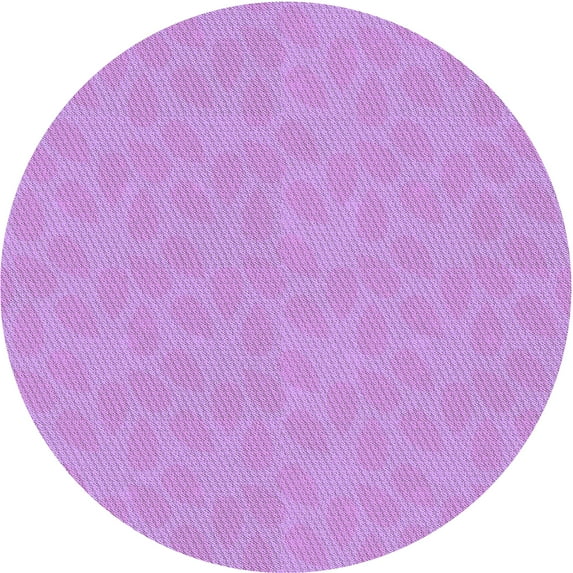 Ahgly Company Indoor Round Patterned Violet Purple Area Rugs, 5' Round