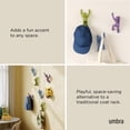thumbnail image 4 of Umbra Buddy Wall Hooks – Decorative Wall Mounted Hooks Set of 3, Assorted Gem Colors, 4 of 6
