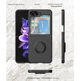 thumbnail image 3 of for Samsung Galaxy Z Flip5 5G 2023 Case,Slim Liquid Silicone Couple Ring Kickstand Soft Anti-Scratch Microfiber Lining Protection Bumper Case for Galaxy Z Flip5 (Black), 3 of 8