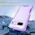 thumbnail image 2 of for Google Pixel 8A Case, [Shockproof] [Anti-Dust] [Heavy Duty Military Protection] Protective Anti Scratch Dual Layer Tough Rugged Hybrid Bumper Phone Case Cover for Google Pixel 8A, Purple, 2 of 8