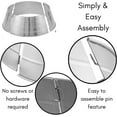 thumbnail image 6 of BIRDROCK HOME 4-Panel Christmas Tree Collar - Metal Holiday Skirt Decor - Water Base Protection from Pets (Silver) Soft Silver, 6 of 7