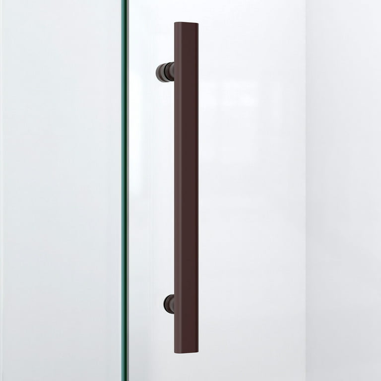 DreamLine 12 in. x 8 in. Corner Glass Shelf in Oil Rubbed Bronze