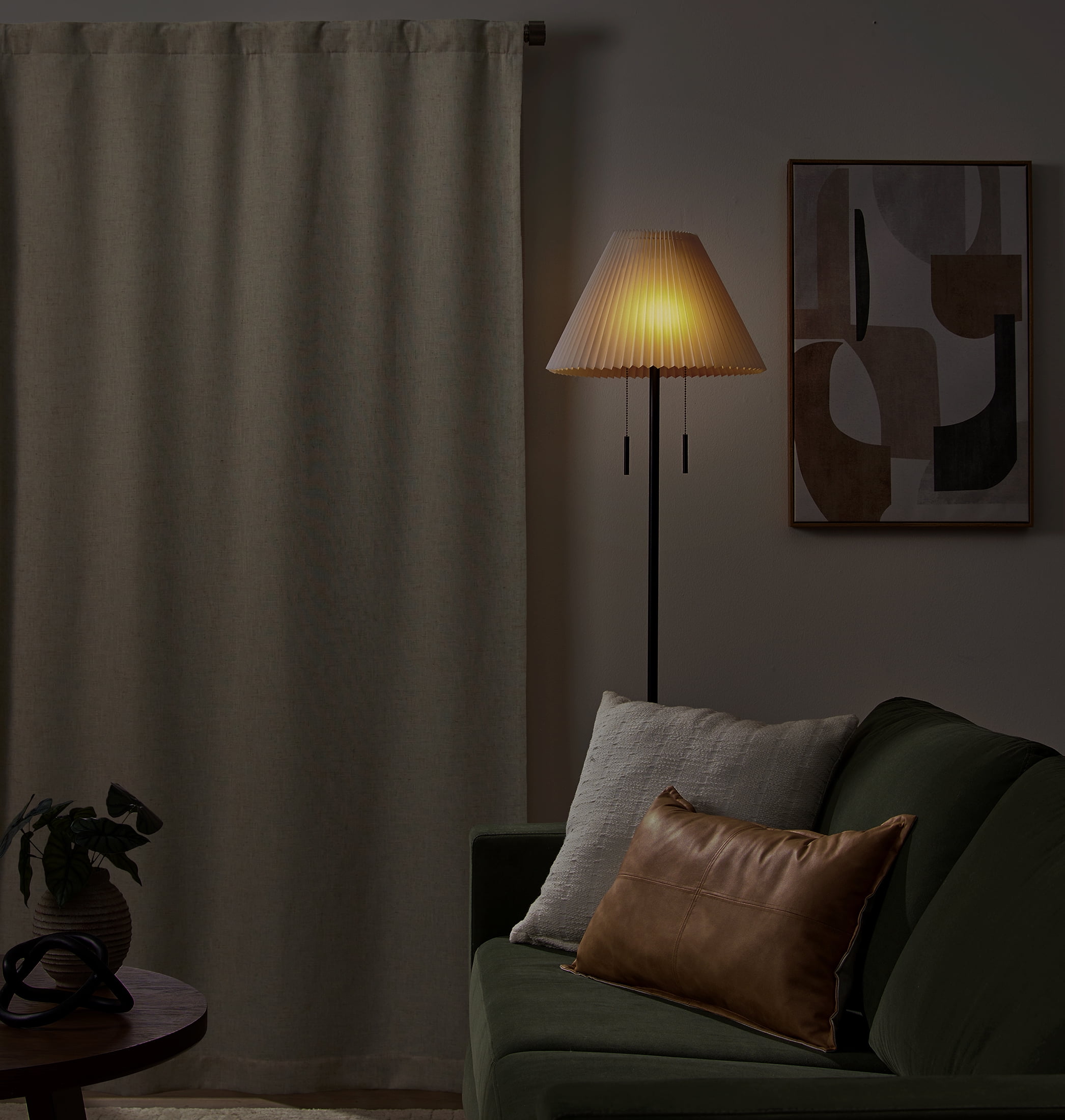 Better Homes & Gardens Textured Solid Chenille Blackout Single Curtain Panel, 50 in W x 84 in L