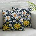 thumbnail image 3 of TIAOTIAOHOU Yellow and Blue Decorative Pillow Covers Daisy Sunflower Yellow Throw Pillow Cover for Couch Living Room Sofa Patio Outdoor You are My Dark Decor, 3 of 5