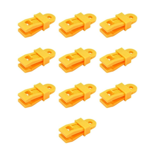 10 Pcs Pinces à Bâche, Pinces en Plastique Robustes, Pinces de Store Réglables pour Camping, Pinces de Tente Coupe-Vent et Imperméables