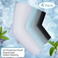 thumbnail image 4 of 4 Pcs Summer Ladies Cooling Shawl Arm Sleeves Sun UV Protection with Finger Hole for Golf,Driving,Riding,Fishing,4 x Cooling Shawl,Photo color, 4 of 10