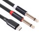 thumbnail image 2 of USB C una Cable de Audio EstéReo Dual de 6,35 Mm Tipo C una Cable de Audio Dual de 6,35 Mm para Altavoces Multimedia de TeléFonos Inteligentes, 3.3 Pies / 1 metros, 2 of 7