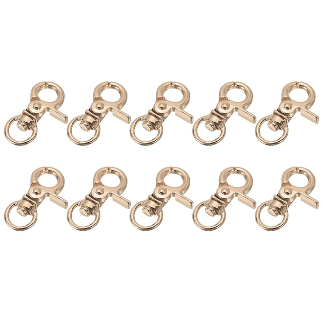 Uxcell Lot de 10 Crochets Pivotants à Gâchette, Alliage de Zinc, Or