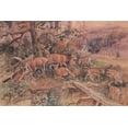 thumbnail image 2 of Russell, Charles Marion 24x17 White Modern Wood Framed Museum Art Print Titled - White Tails, 2 of 4