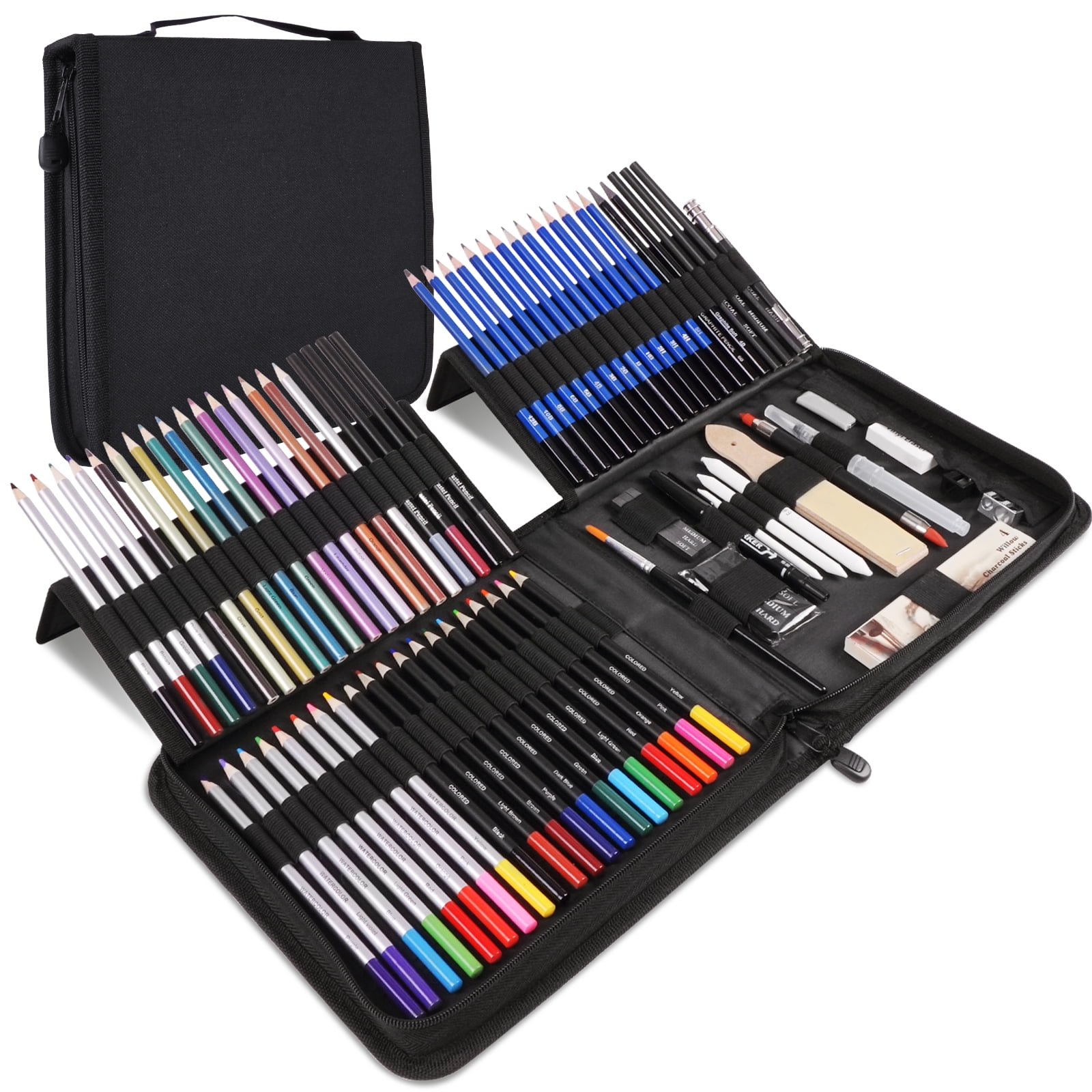 Art Supplies Drawing Supplies 84-Pack , Sketching Art Kit /Stuff Diverse  art Pencils, Ideal Gift for Beginners Professional Artists Teens Adults 