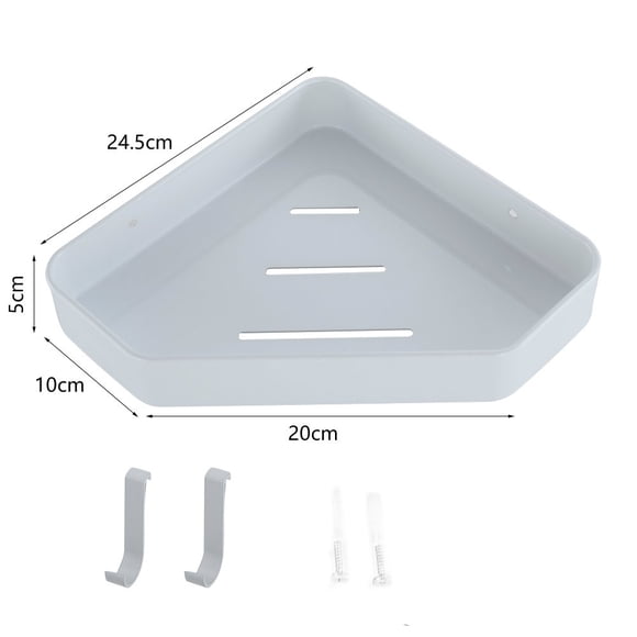 Corner Shower Caddy Shelf Organizer Wall Mounted Storage Bathroom Shelf for Soap Shower Gel Shampoo Comb Kitchen Toilet