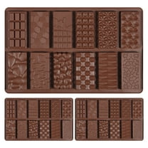 NUAHRHY 3Pcs Chocolate Bar Molds 12 Cavity Break Apart Chocolate Molds Food Grade Silicone Chocolate Mold Non Stick Candy Bar Molds Temperature Resistant Chocolate Making Molds for DIY Baking Cooking