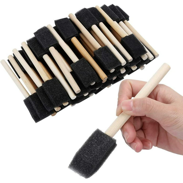 20 Pcs Foam Paint Brushes, 2 Inch Foam Brush, Wood Handle Sponge Brush,  Sponge Brushes for Painting, Foam Brushes for Staining, Varnishes, and DIY  Craft Projects