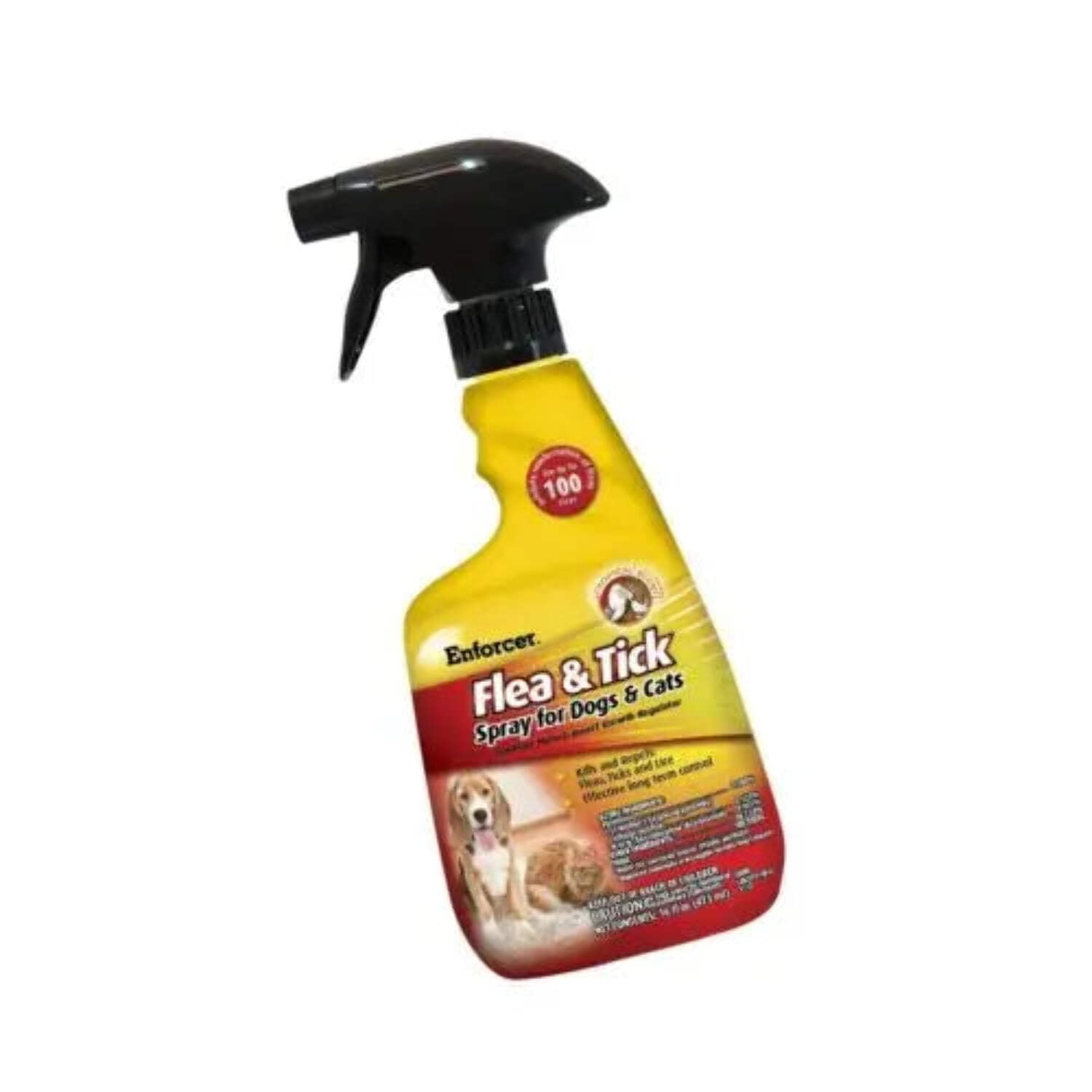 Enforcer Flea & Tick Spray for Dogs & Cats, 16 oz – Kills & Repels Fleas, Ticks, Lice, with 100-Day Residual Control, Tropical Coconut Scent