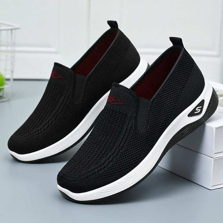Xfvqtps Womens Sneakers Large Size Slip on Knit Soft Sole Xfvqtps Womens Sneakers Large Size Slip on Knit Soft Sole