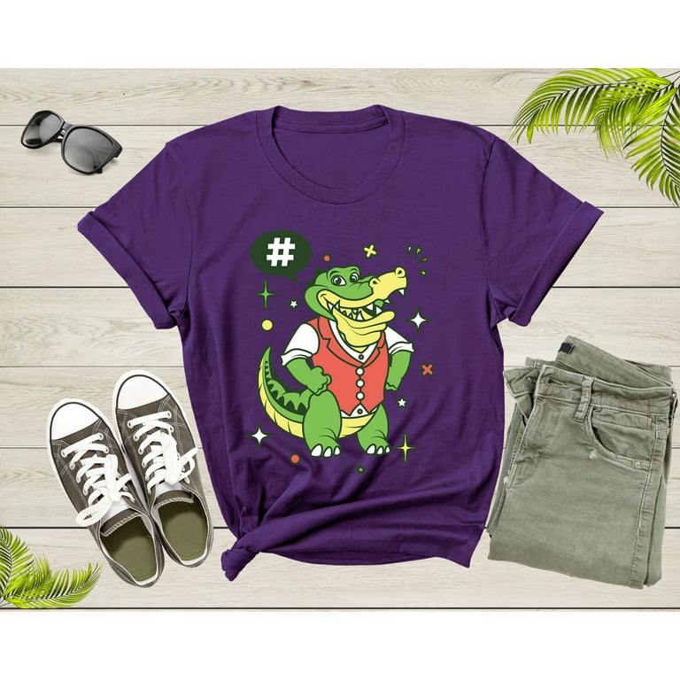 Cute Funky Hipster Alligator Crocodile Animal for Men Women T Shirt Alligator Lover Gift T Shirt for Men Women Kids Boys Girls Tshirt Walmart
