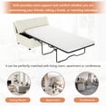 thumbnail image 6 of Miekor Furniture Twin Size Folding Ottoman Sleeper Bed with Mattress Convertible Guest Bed, White 89441, 6 of 16