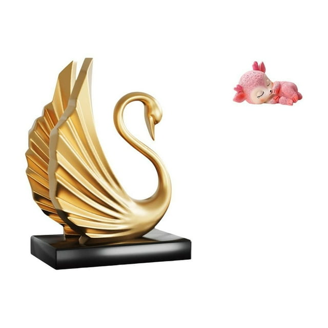 Colección de figuras de ciervo cisne de arte moderno, estatua decorativa de mesa, escultura animal para sala de estar, gabinete, cocina, comedor,
