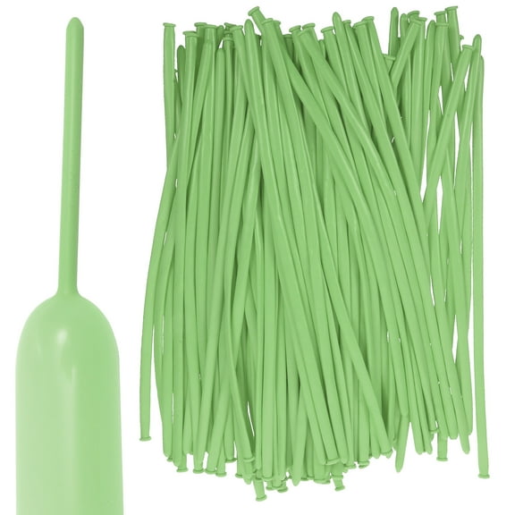 Raindrops Green Latex Modeling Balloons for Party Decorations and Room Decor, 100 Pieces and