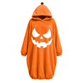 thumbnail image 4 of Ruyelune Blue Unisex Cosplay Pajamas Funny Hooded Halloween Pajamas for Party, Super Soft Flannel Jumpsuit for Men & Women S, 4 of 4