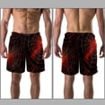 thumbnail image 3 of luoweisi Men's Beach Shorts Quick Dry Swim Trunks with Mesh Lining Halloween Spider Web S, 3 of 5
